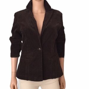 CAbi dark brown corduroy blazer size medium